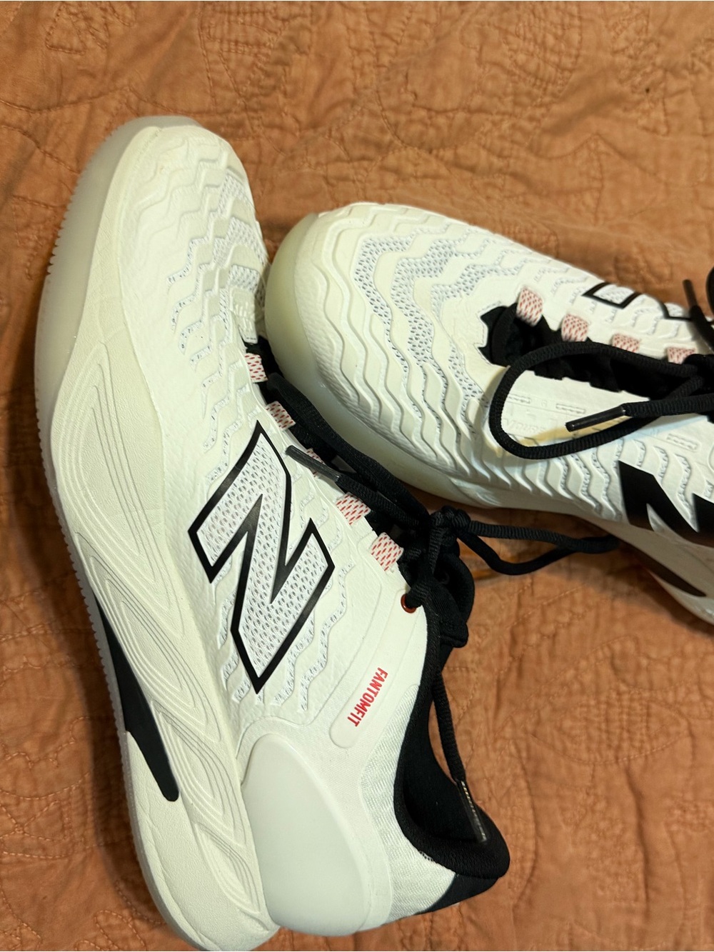 New Balance Men’s White and Black Running Sneakers